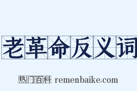 老革命反义词是什么意思的图片